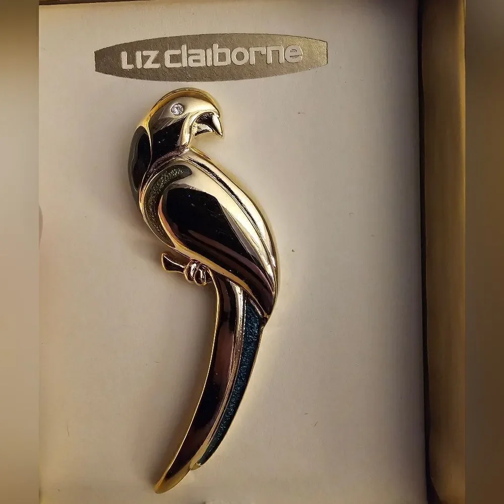 Brand new Liz Claiborne parrot brooch